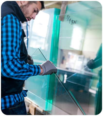 Pose et installation du verre